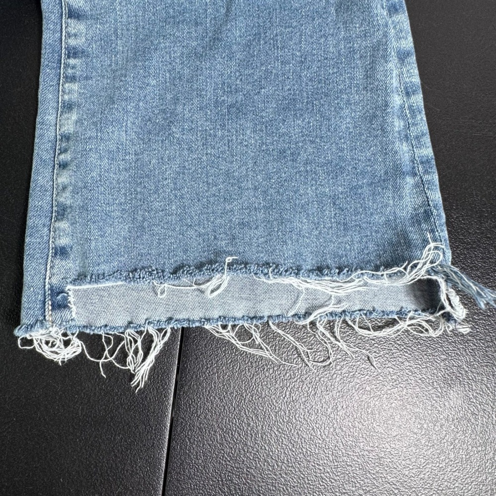 AG Adriano Goldschmied Farrah Boot Crop High Rise Jeans Light Wash Raw Hem 32 - Picture 4 of 9